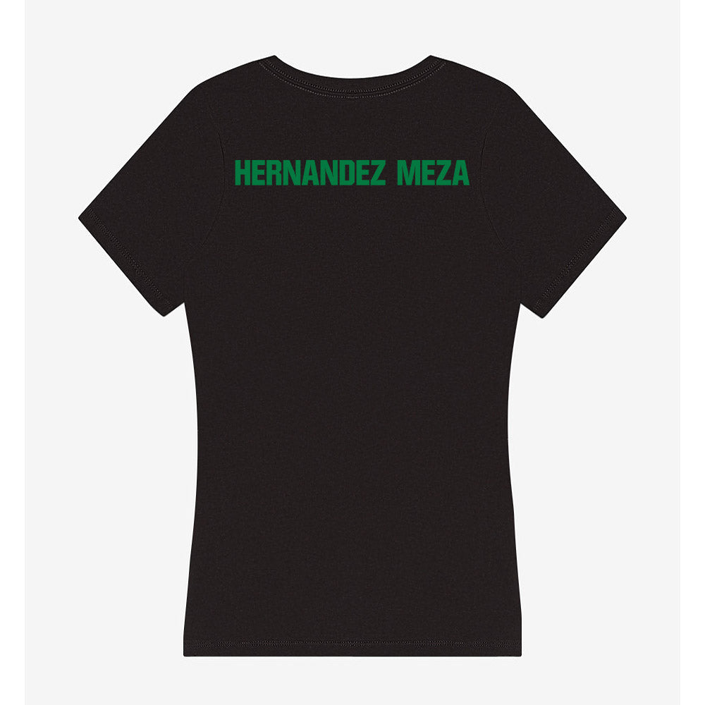 North Texas - NCAA Women's Swimming & Diving : Valeria Hernandez Meza - Women's V-Neck T-Shirt-1