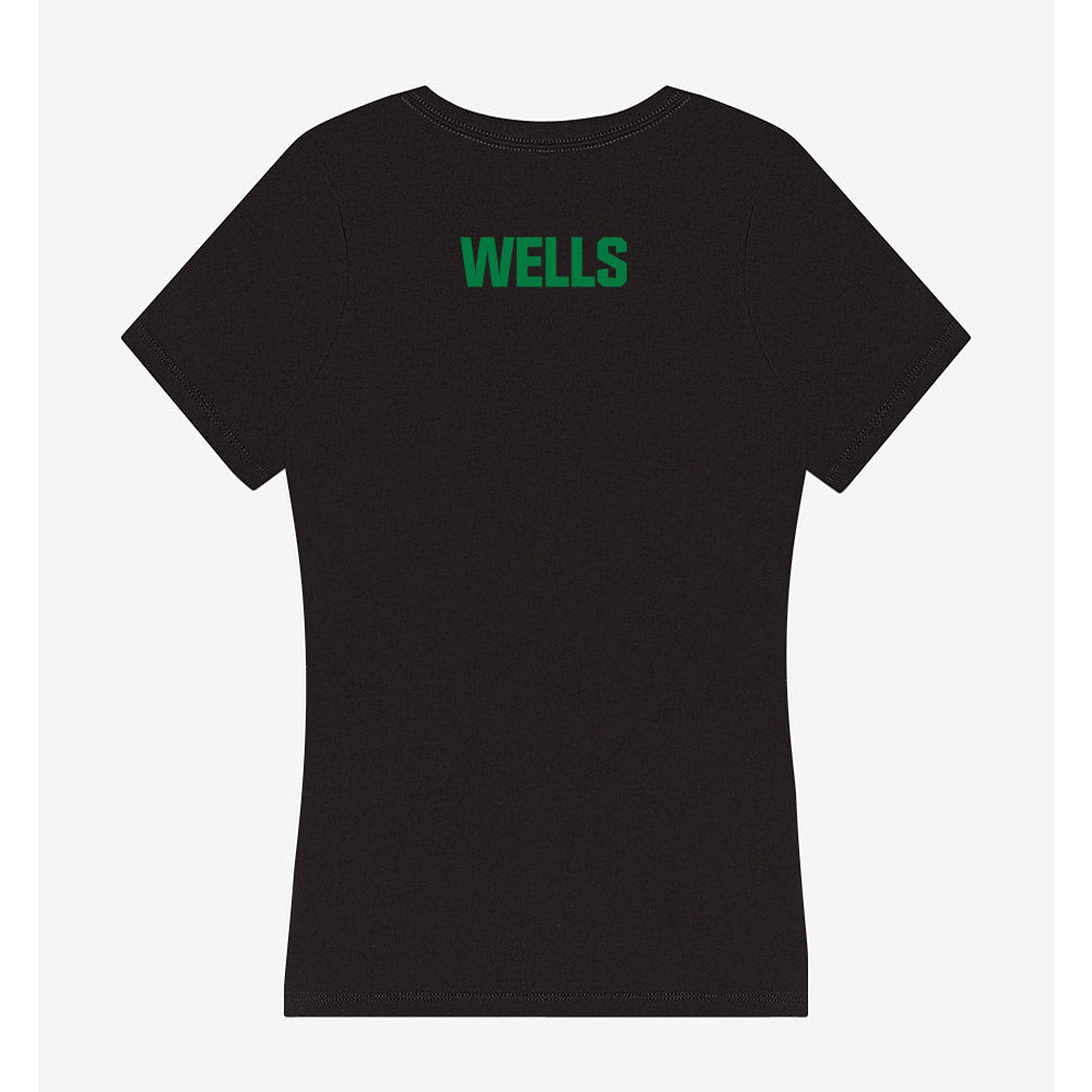 North Texas - NCAA Men's Track & Field : Damian Wells - Women's V-Neck T-Shirt-1