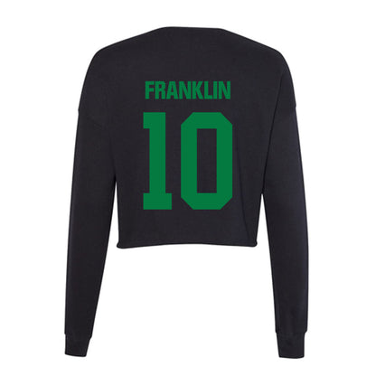 North Texas - NCAA Men's Basketball : Cole Franklin - Women's Cropped Crew Fleece-1