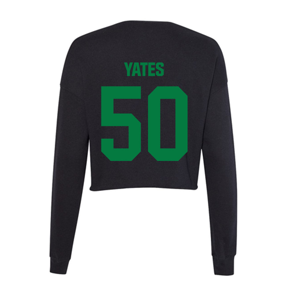 North Texas - NCAA Football : Caden Yates - Women's Cropped Crew Fleece-1
