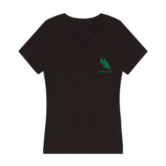 North Texas - NCAA Women's Swimming & Diving : Jette Helene Schindler - Women's V-Neck T-Shirt-0