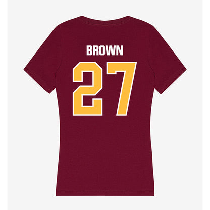 UMN Duluth - NCAA Baseball : Zak Brown - Women's V-Neck T-Shirt-1