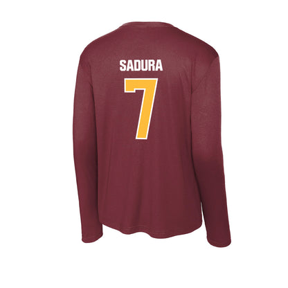 UMN Duluth - NCAA Women's Ice Hockey : Grace Sadura - Activewear Long Sleeve T-Shirt-1