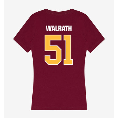 UMN Duluth - NCAA Football : Jayce Walrath - Women's V-Neck T-Shirt-1
