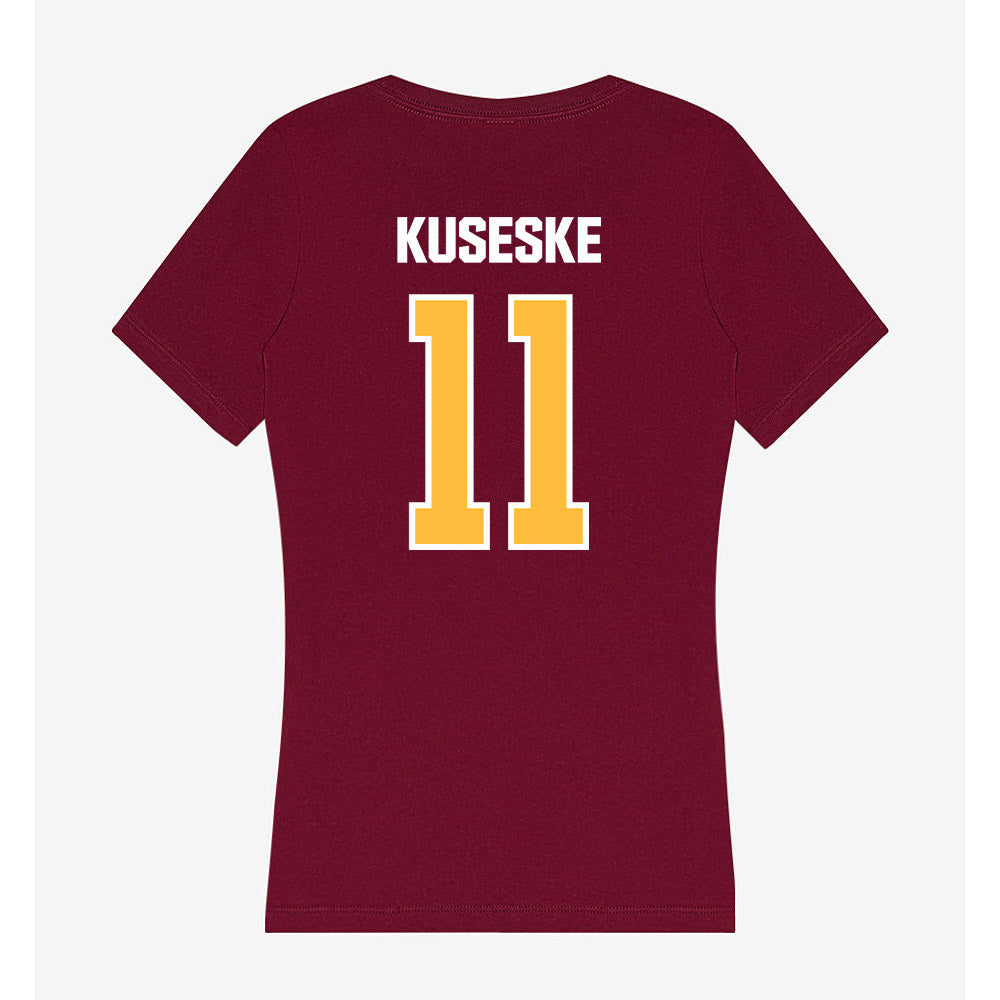 UMN Duluth - NCAA Baseball : Zach Kuseske - Women's V-Neck T-Shirt-1