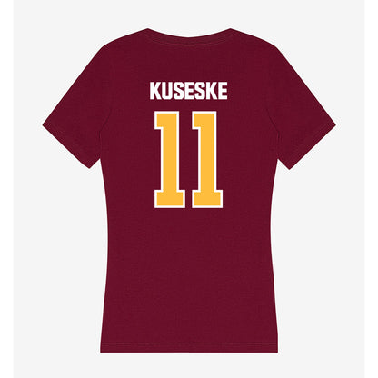 UMN Duluth - NCAA Baseball : Zach Kuseske - Women's V-Neck T-Shirt-1