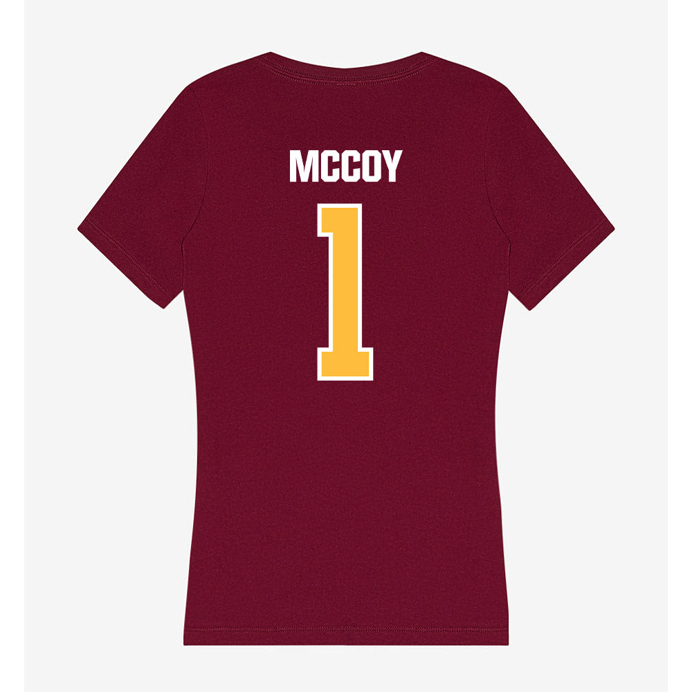 UMN Duluth - NCAA Football : Tyrone Mccoy - Women's V-Neck T-Shirt-1