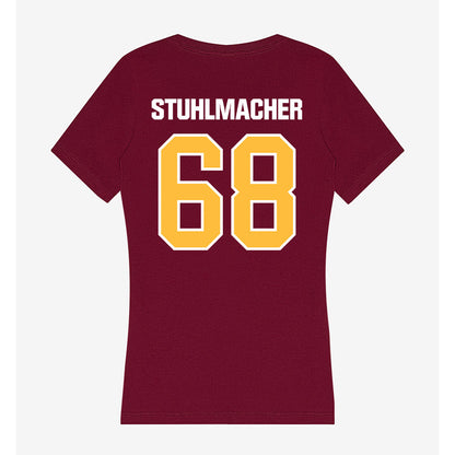 UMN Duluth - NCAA Football : Max Stuhlmacher - Women's V-Neck T-Shirt-1