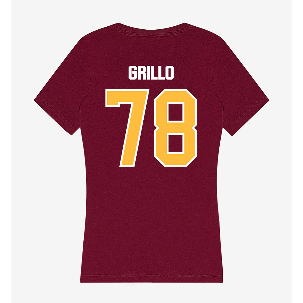 UMN Duluth - NCAA Football : Joey Grillo - Women's V-Neck T-Shirt-1