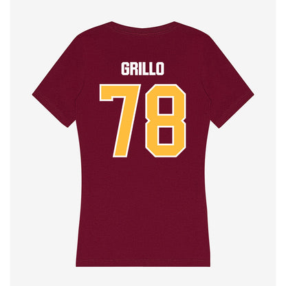 UMN Duluth - NCAA Football : Joey Grillo - Women's V-Neck T-Shirt-1