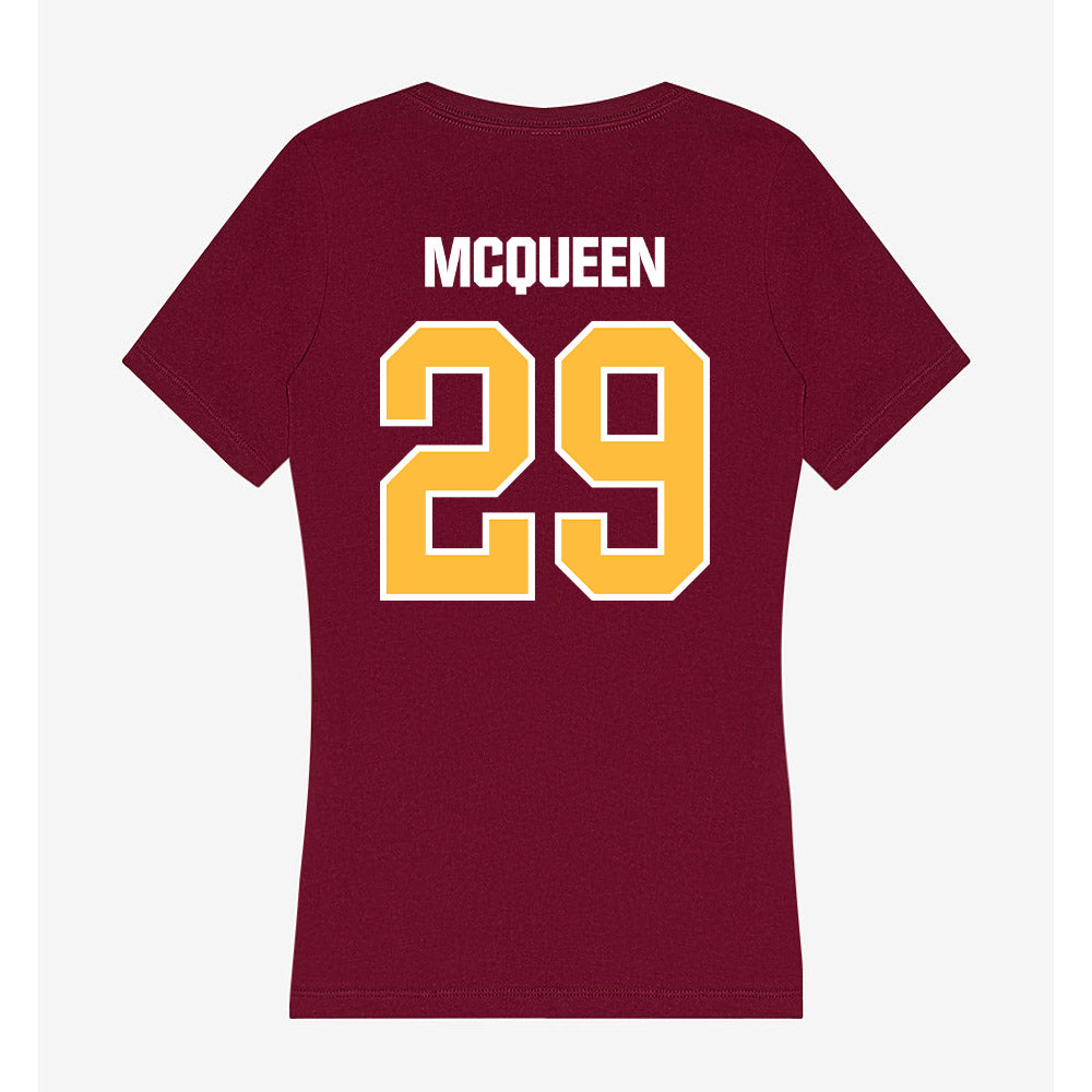 UMN Duluth - NCAA Football : Preston McQueen - Women's V-Neck T-Shirt-1