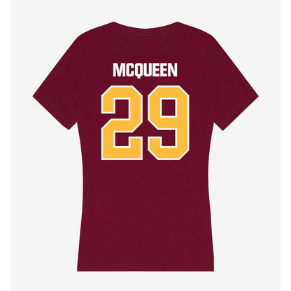 UMN Duluth - NCAA Football : Preston McQueen - Women's V-Neck T-Shirt-1