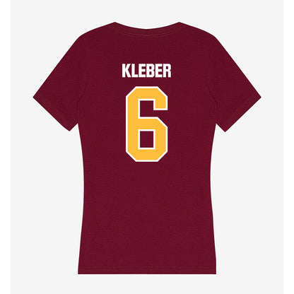UMN Duluth - NCAA Men's Ice Hockey : Adam Kleber - Women's V-Neck T-Shirt-1