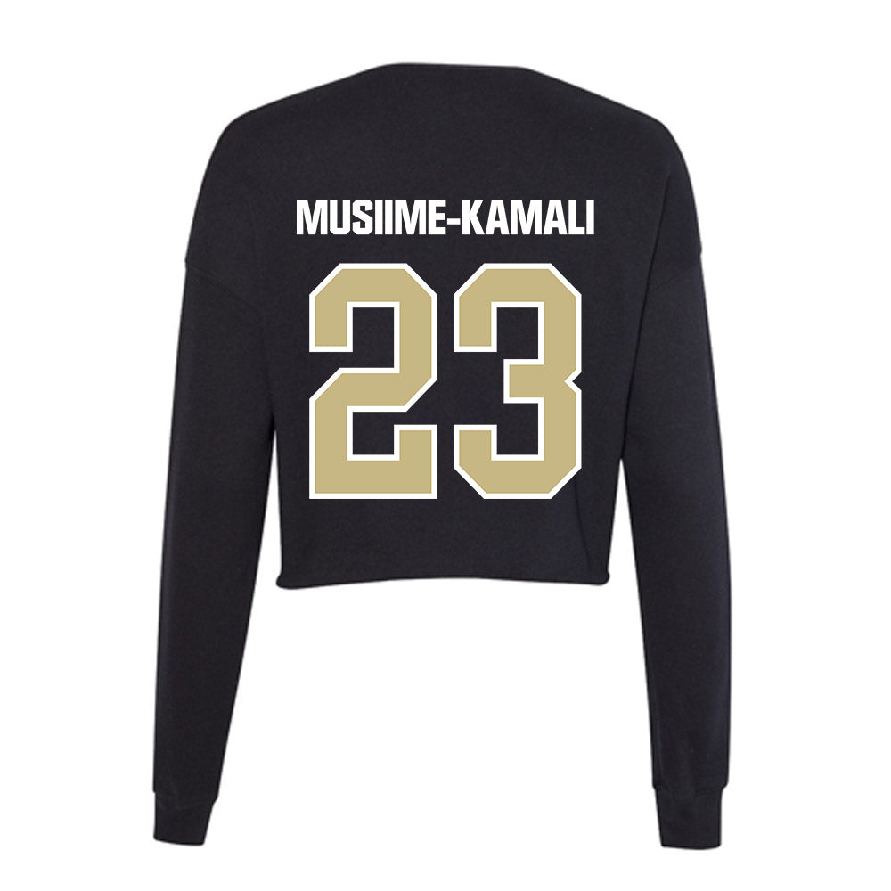 Akron - NCAA Men's Basketball : Marvin Musiime-Kamali - Women's Cropped Crew Fleece-1