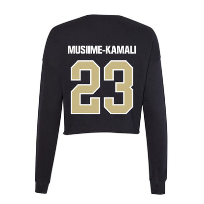 Akron - NCAA Men's Basketball : Marvin Musiime-Kamali - Women's Cropped Crew Fleece-1