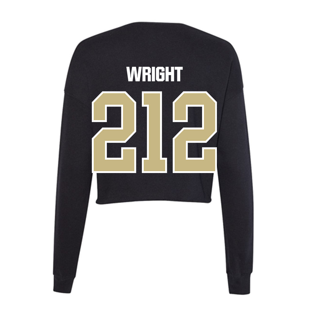 Akron - NCAA Men's Track & Field : Delton Wright - Women's Cropped Crew Fleece-1