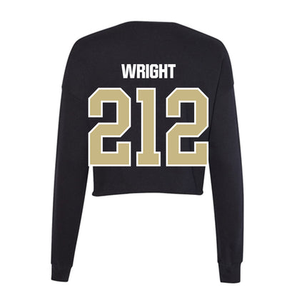 Akron - NCAA Men's Track & Field : Delton Wright - Women's Cropped Crew Fleece-1