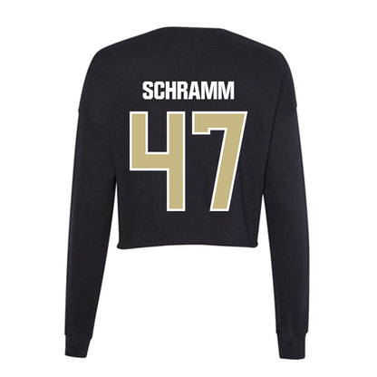 Akron - NCAA Football : Matt Schramm - Women's Cropped Crew Fleece-1