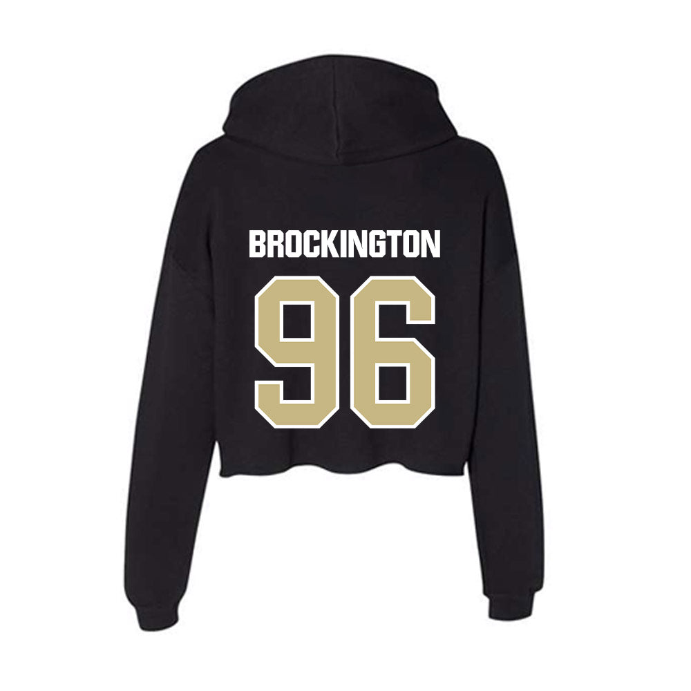 Akron - NCAA Football : Zy Brockington - Women's Crop Fleece Hoodie-1