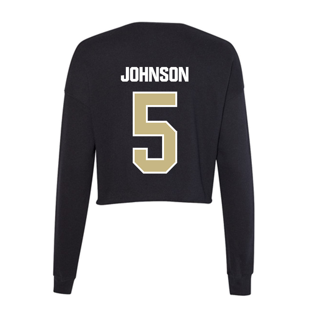 Akron - NCAA Men's Basketball : Tavari Johnson - Women's Cropped Crew Fleece-1