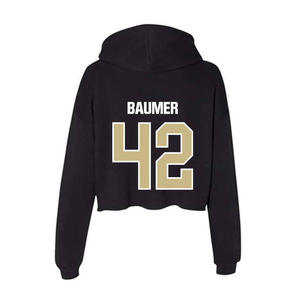 Akron - NCAA Women's Lacrosse : Katie Baumer - Women's Crop Fleece Hoodie-1