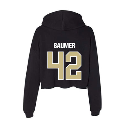 Akron - NCAA Women's Lacrosse : Katie Baumer - Women's Crop Fleece Hoodie-1