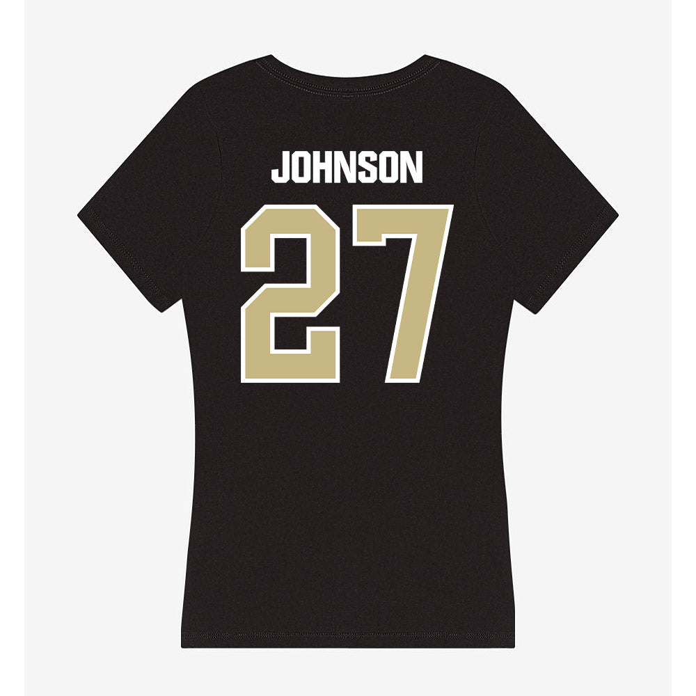 Akron - NCAA Football : Keyveon Johnson - Women's V-Neck T-Shirt-1