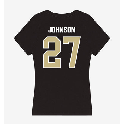 Akron - NCAA Football : Keyveon Johnson - Women's V-Neck T-Shirt-1