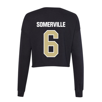 Akron - NCAA Football : Jamari Somerville - Women's Cropped Crew Fleece-1