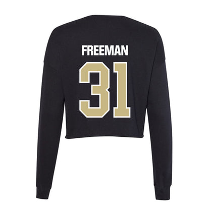 Akron - NCAA Football : Fahrell Freeman - Women's Cropped Crew Fleece-1