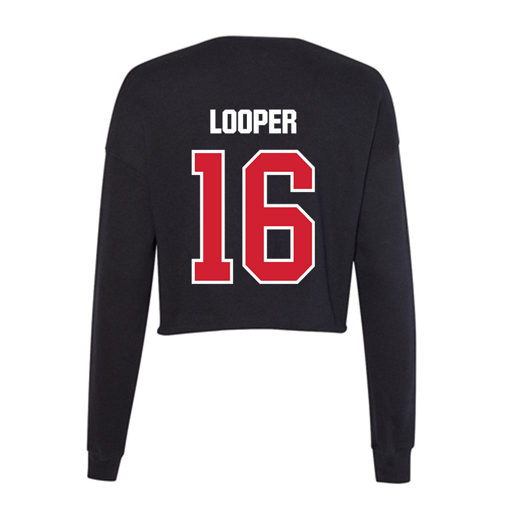 Francis Marion - NCAA Baseball : Hunter Looper - Women's Cropped Crew Fleece-1