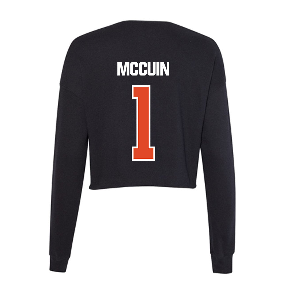UTSA - NCAA Football : Devin McCuin - Women's Cropped Crew Fleece-1
