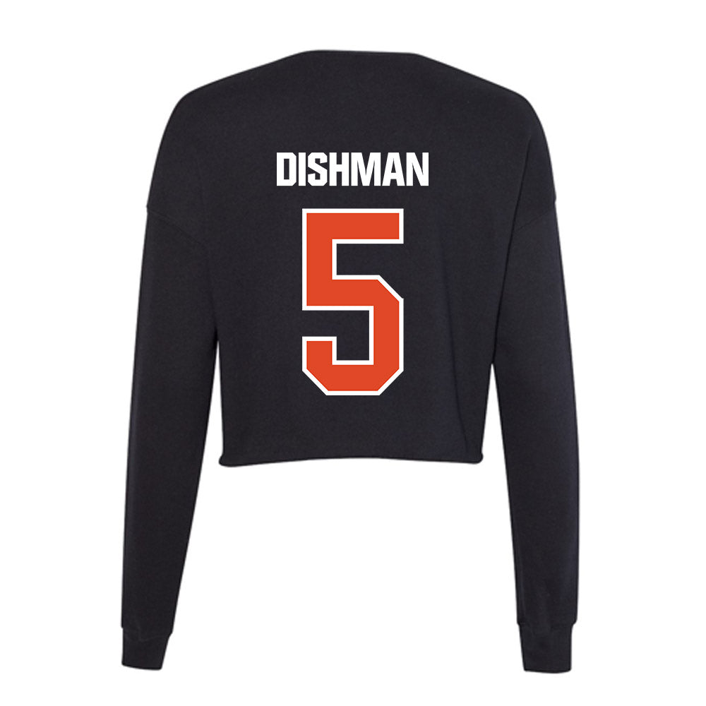 UTSA - NCAA Football : Dan Dishman - Women's Cropped Crew Fleece-1