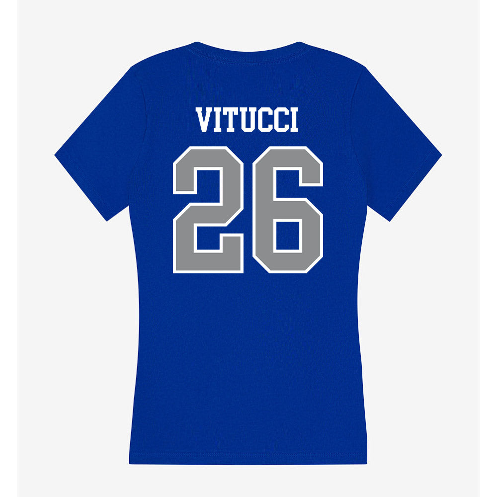 Seton Hall - NCAA Baseball : John Vitucci - Women's V-Neck T-Shirt-1