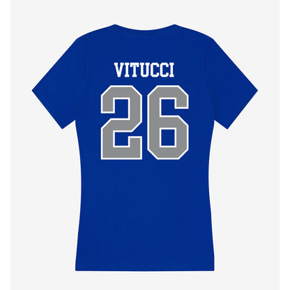 Seton Hall - NCAA Baseball : John Vitucci - Women's V-Neck T-Shirt-1