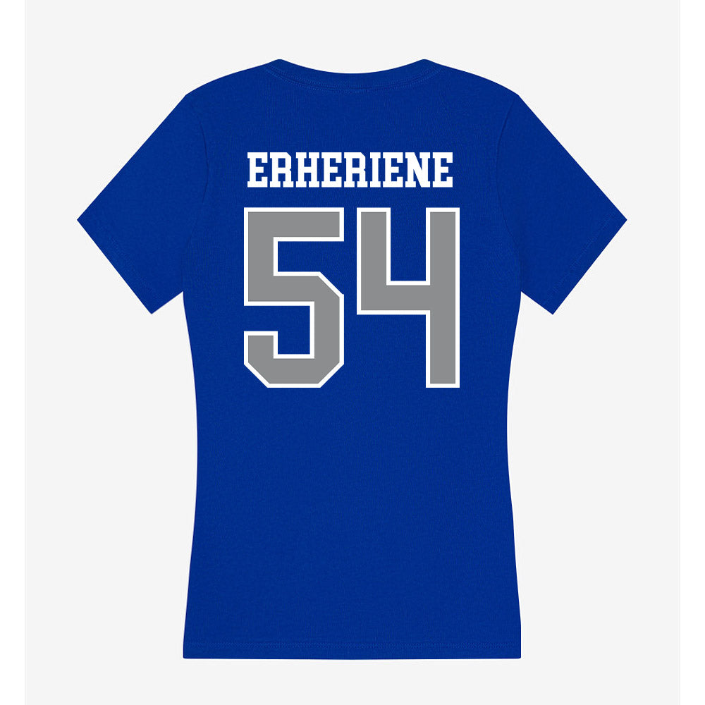 Seton Hall - NCAA Men's Basketball : Godswill Erheriene - Women's V-Neck T-Shirt-1