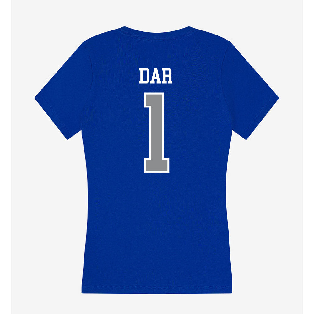 Seton Hall - NCAA Men's Basketball : Jacob Dar - Women's V-Neck T-Shirt-1