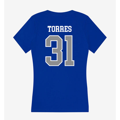 Seton Hall - NCAA Baseball : Jayson Torres - Women's V-Neck T-Shirt-1