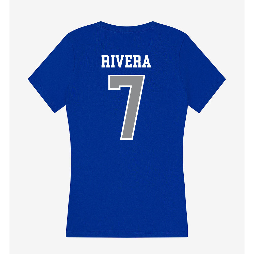 Seton Hall - NCAA Men's Basketball : Joshua Rivera - Women's V-Neck T-Shirt-1