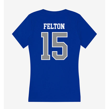 Seton Hall - NCAA Men's Basketball : Jahseem Felton - Women's V-Neck T-Shirt-1