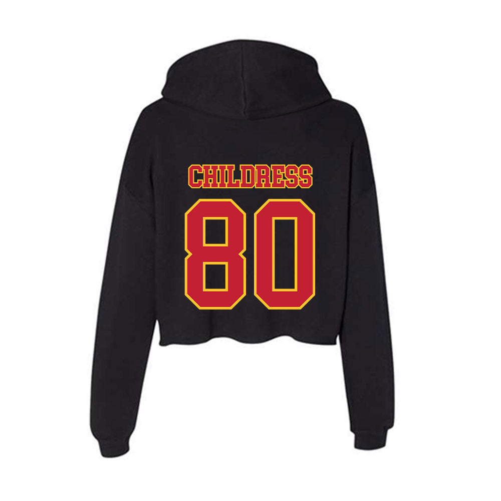 Ferris State - NCAA Football : Braeden Childress - Women's Crop Fleece Hoodie-1