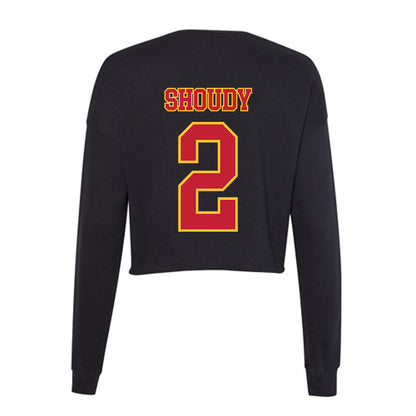 Ferris State - NCAA Men's Ice Hockey : Travis Shoudy - Women's Cropped Crew Fleece-1
