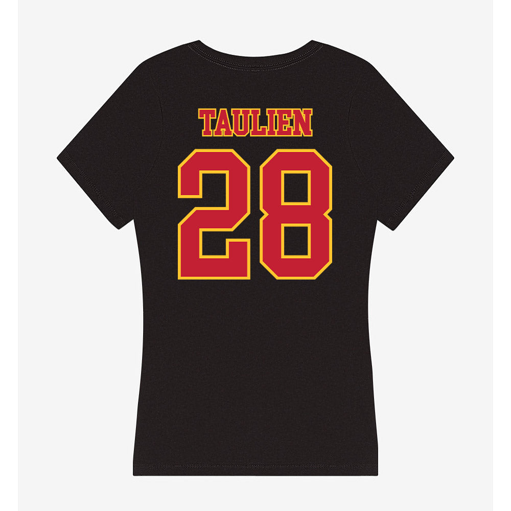 Ferris State - NCAA Men's Ice Hockey : Trevor Taulien - Women's V-Neck T-Shirt-1