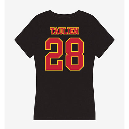 Ferris State - NCAA Men's Ice Hockey : Trevor Taulien - Women's V-Neck T-Shirt-1