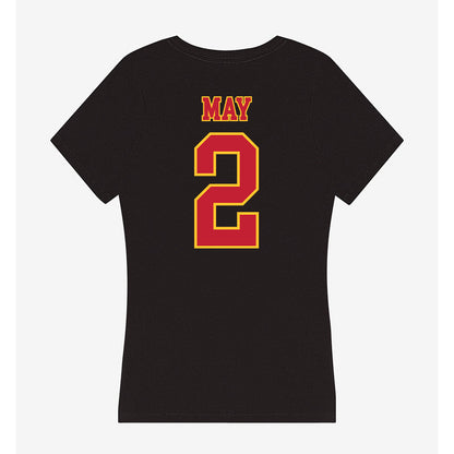 Ferris State - NCAA Women's Volleyball : Emily May - Women's V-Neck T-Shirt-1
