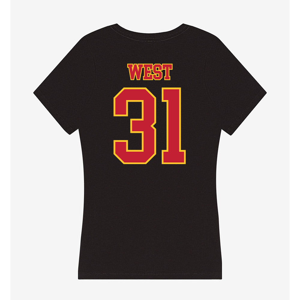 Ferris State - NCAA Men's Ice Hockey : Noah West - Women's V-Neck T-Shirt-1