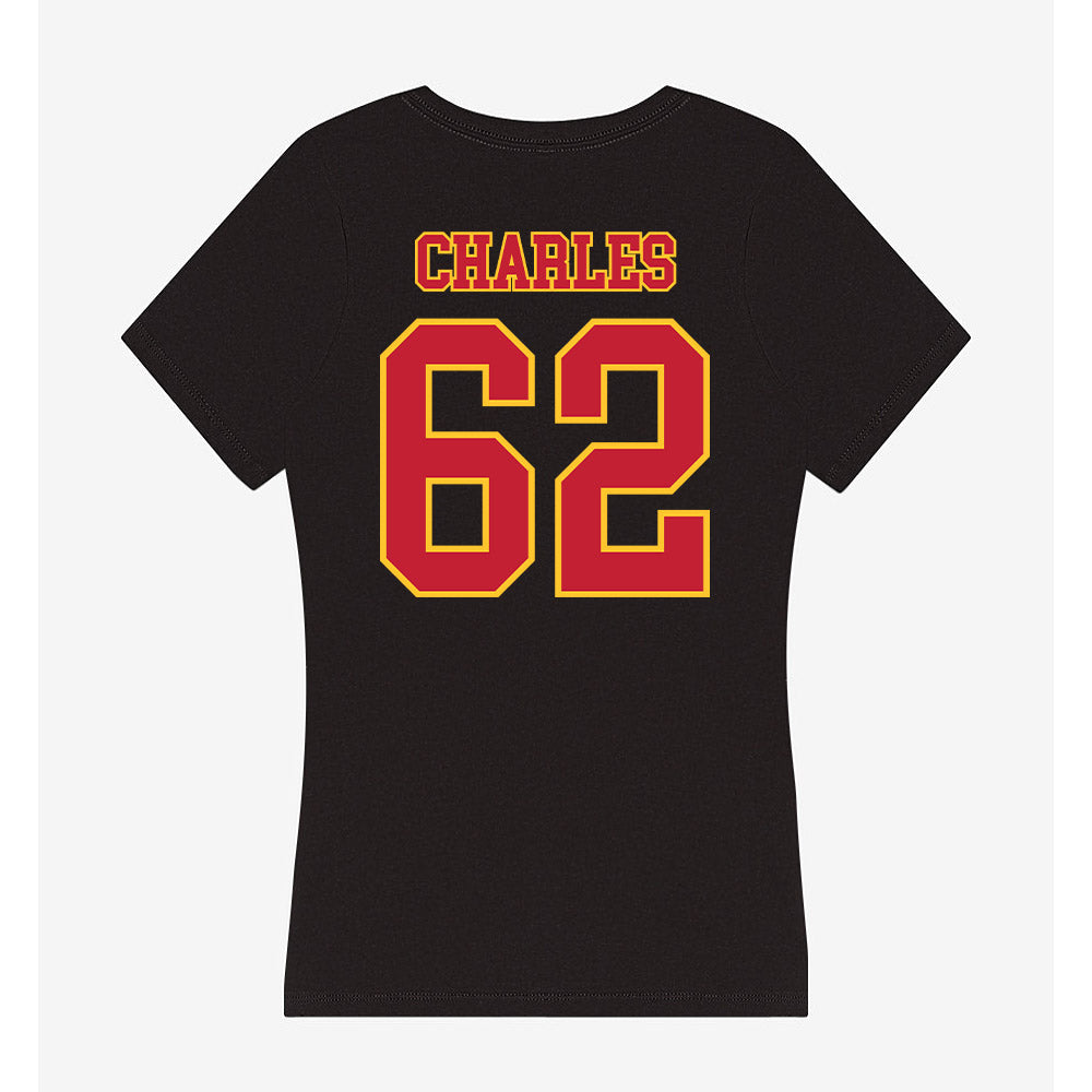 Ferris State - NCAA Football : Martaz Charles - Women's V-Neck T-Shirt-1