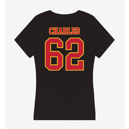 Ferris State - NCAA Football : Martaz Charles - Women's V-Neck T-Shirt-1