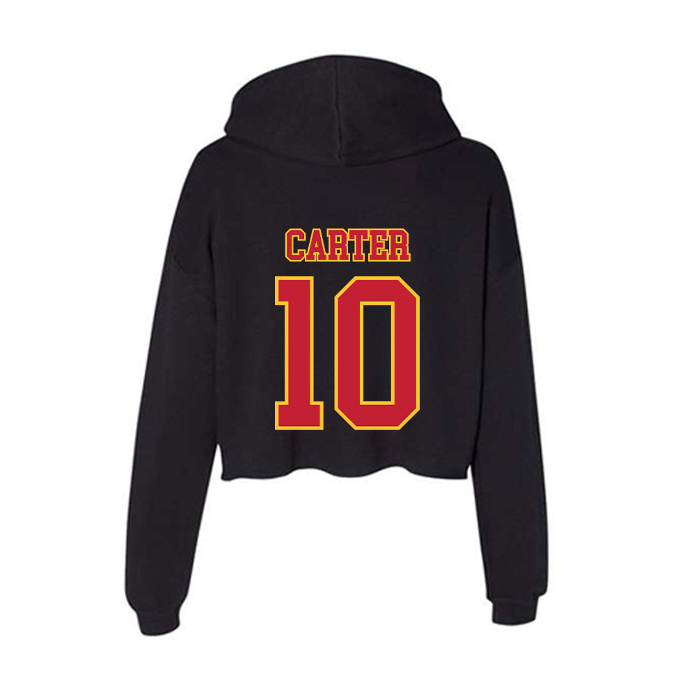 Ferris State - NCAA Football : Ralph Carter - Women's Crop Fleece Hoodie-1