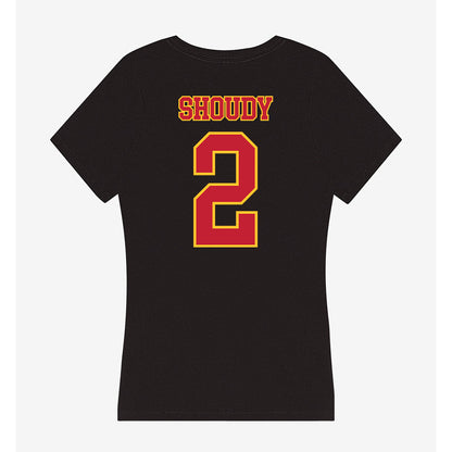Ferris State - NCAA Men's Ice Hockey : Travis Shoudy - Women's V-Neck T-Shirt-1